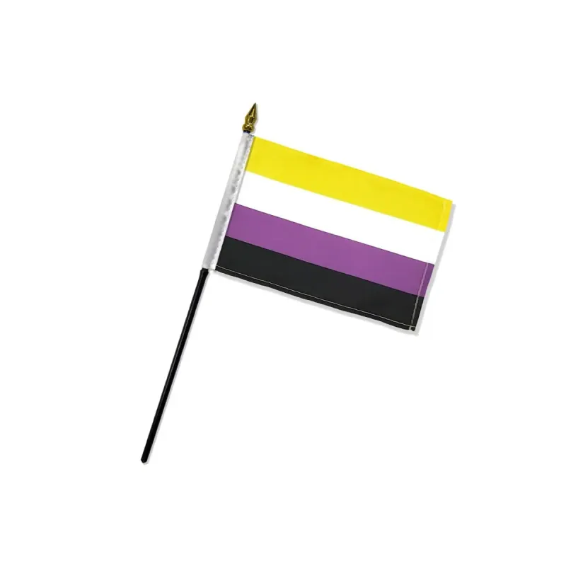DFNB NonBinary4&quot;x6&quot; Stick Flag