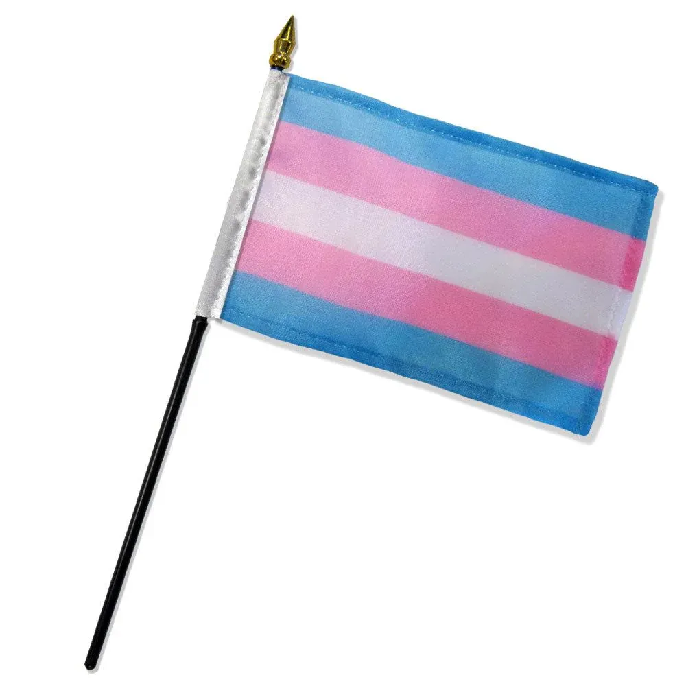 DFTRANS Transgender 4&quot;x6&quot; Stick Flag