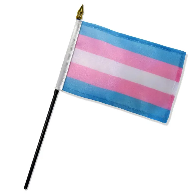 DFTRANS Transgender 4&quot;x6&quot; Stick Flag