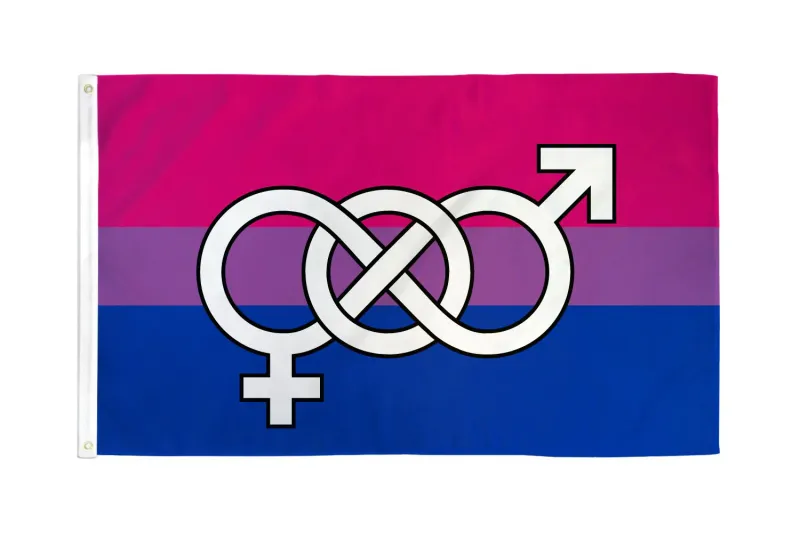 RF057 Bisexual Symbol Flag 3&#39;x5&#39;