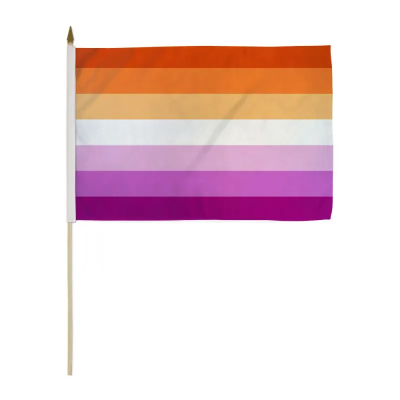 STILESBIANSUNSET Lesbian Sunset 12&quot;x18&quot; Stick Flag
