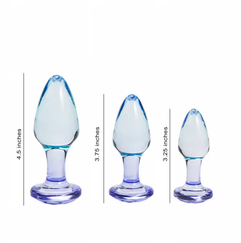 BO-23-014 BUTTIES 3 Piece Acrylic Anal Plug Set
