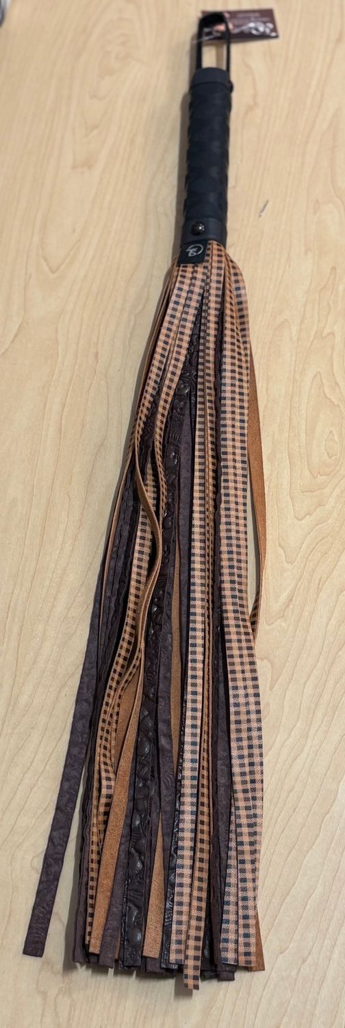 Brown Check Leather Flogger