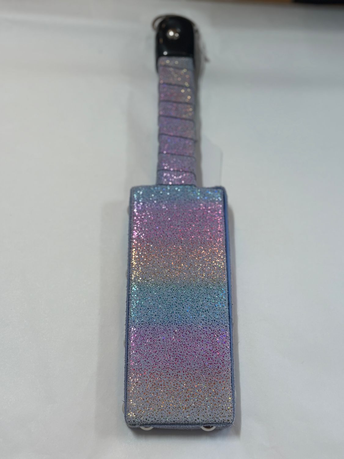FL Leather Paddle, Size: 12&quot;, Color: 204 Blue Confetti