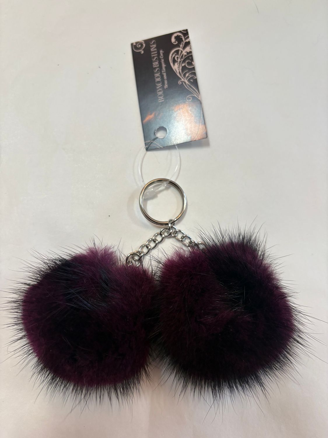 KY-18 Maroon Mink Mini Handcuffs
