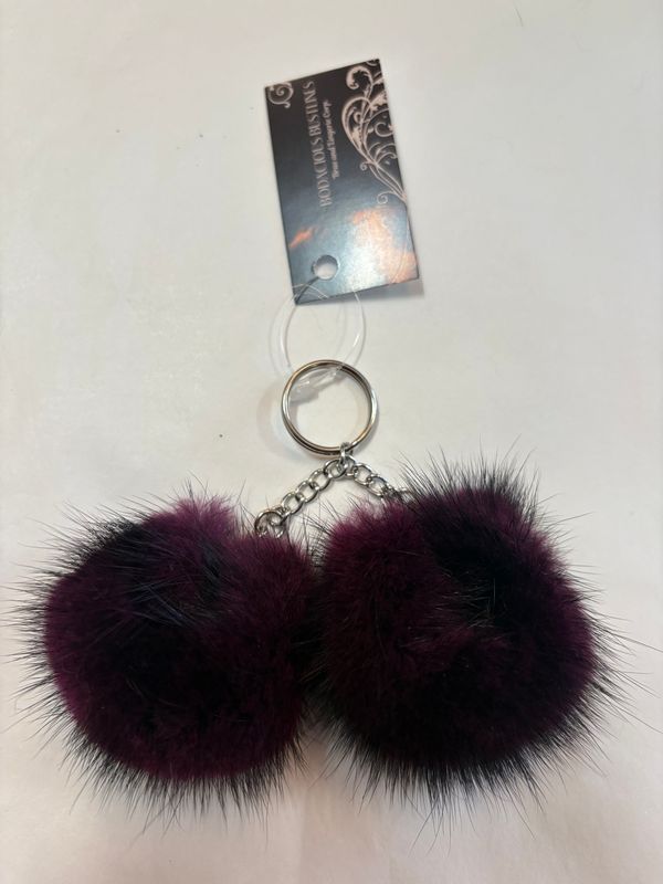 KY-18 Maroon Mink Mini Handcuffs