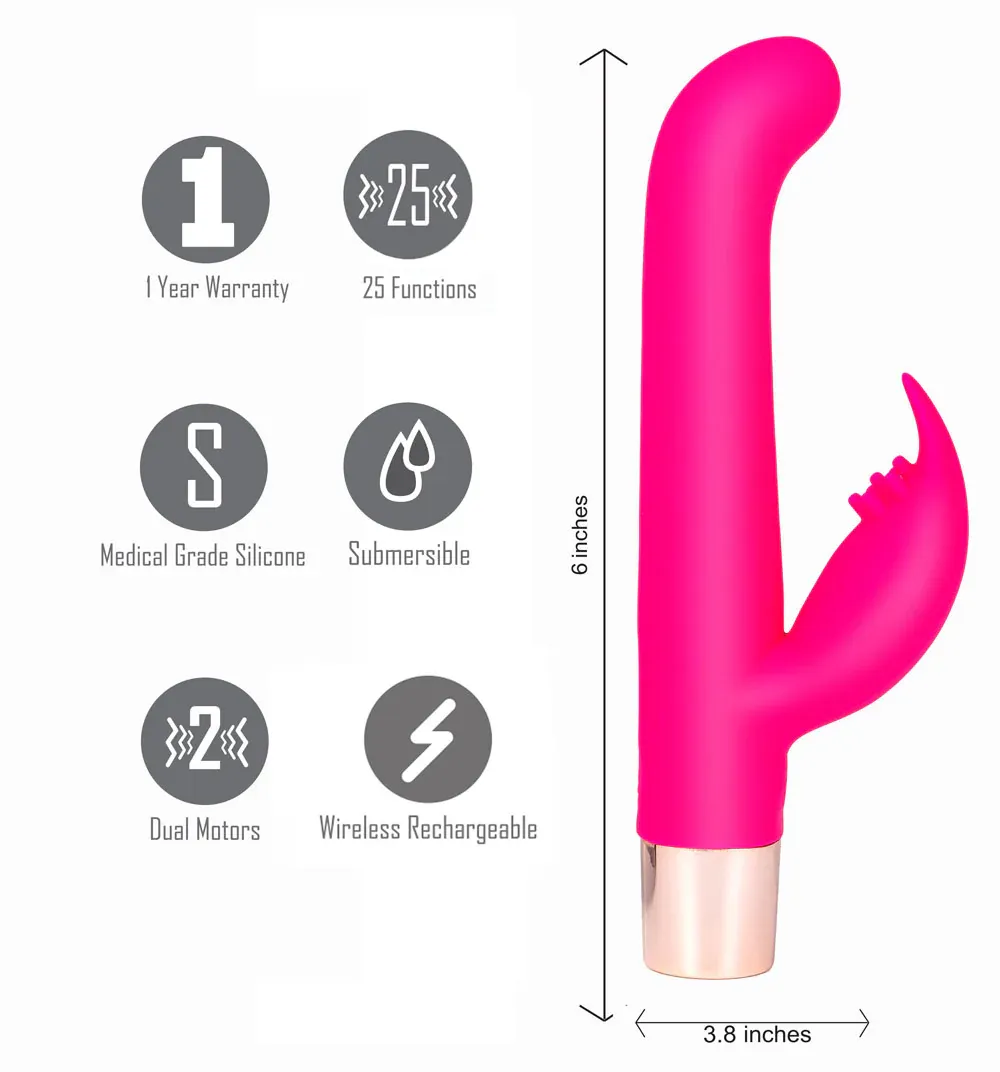 MA109 Hailey Rechargable Rabbit Pink