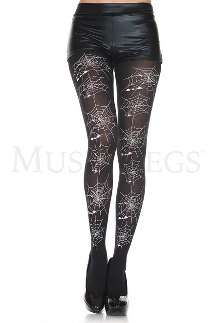 ML37021 Spider Web Pantyhose Black OS