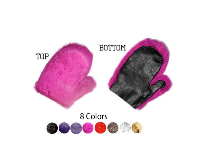 MT-4L Rabbit Leather Mitt Purple