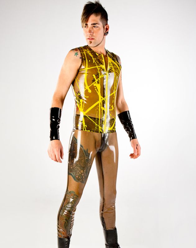 VE-005ZSKIN Bleached Vest W/ Zipper