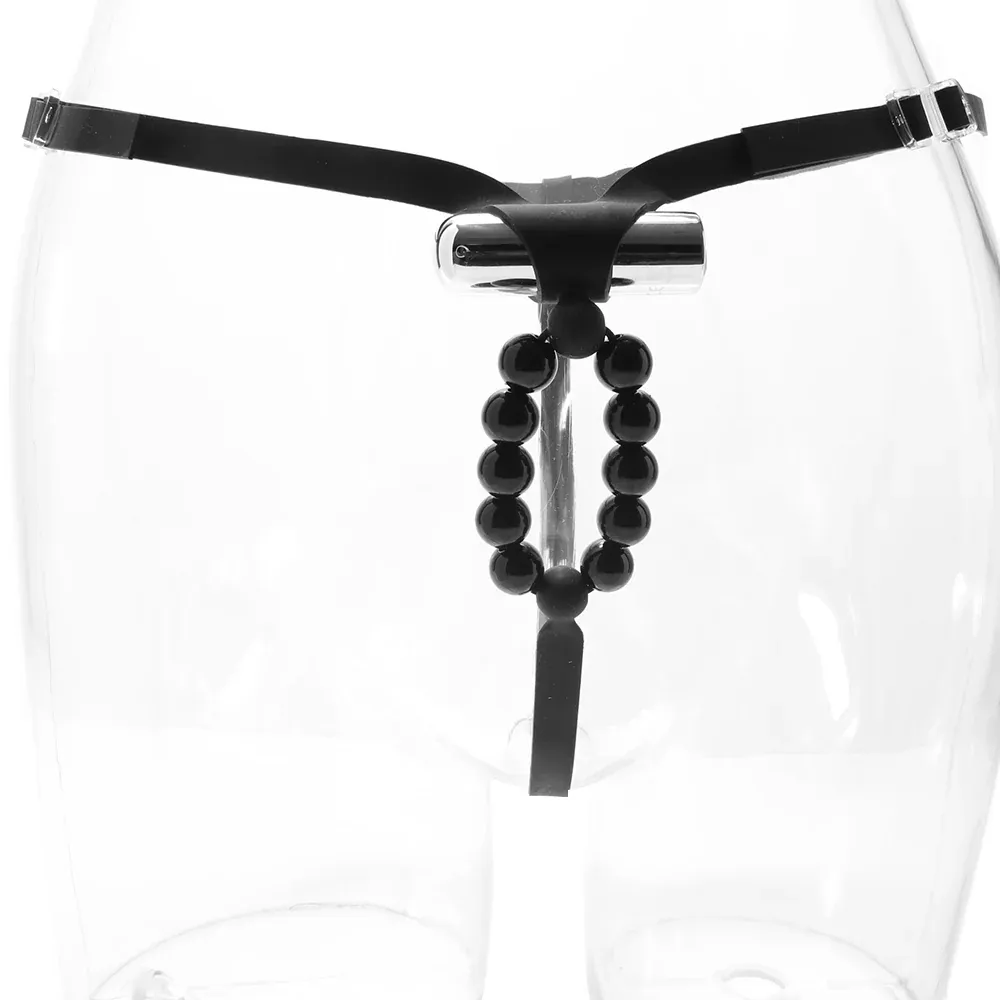 ZZCE-0060-60-3 Lover&#39;s Cheeky Thong with Stroker Beads