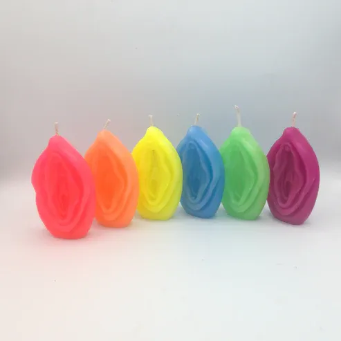 Flaming Vulva Candle