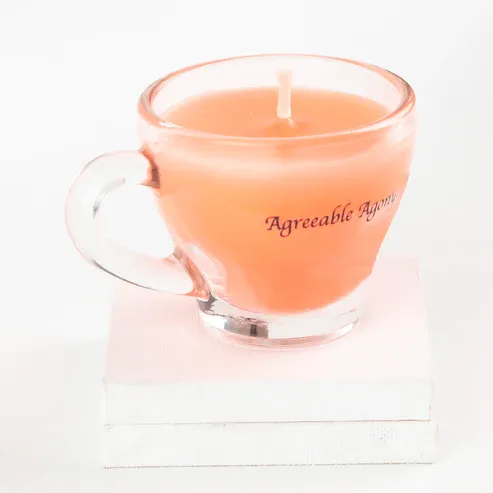 Candle Teacup, Color: UV Peach