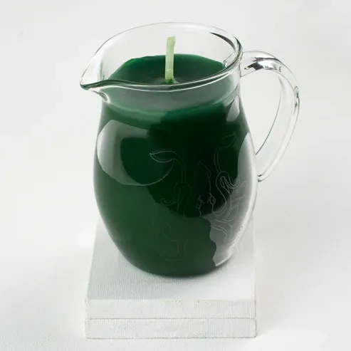 Pitcher Candle, Color: Green