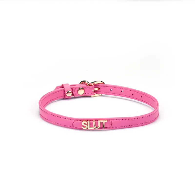CL-80813RR Rose Pink Slut Choker