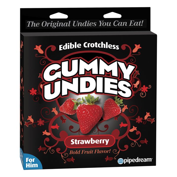 PD7509-60 Crotchless Gummy Undies Strawberry