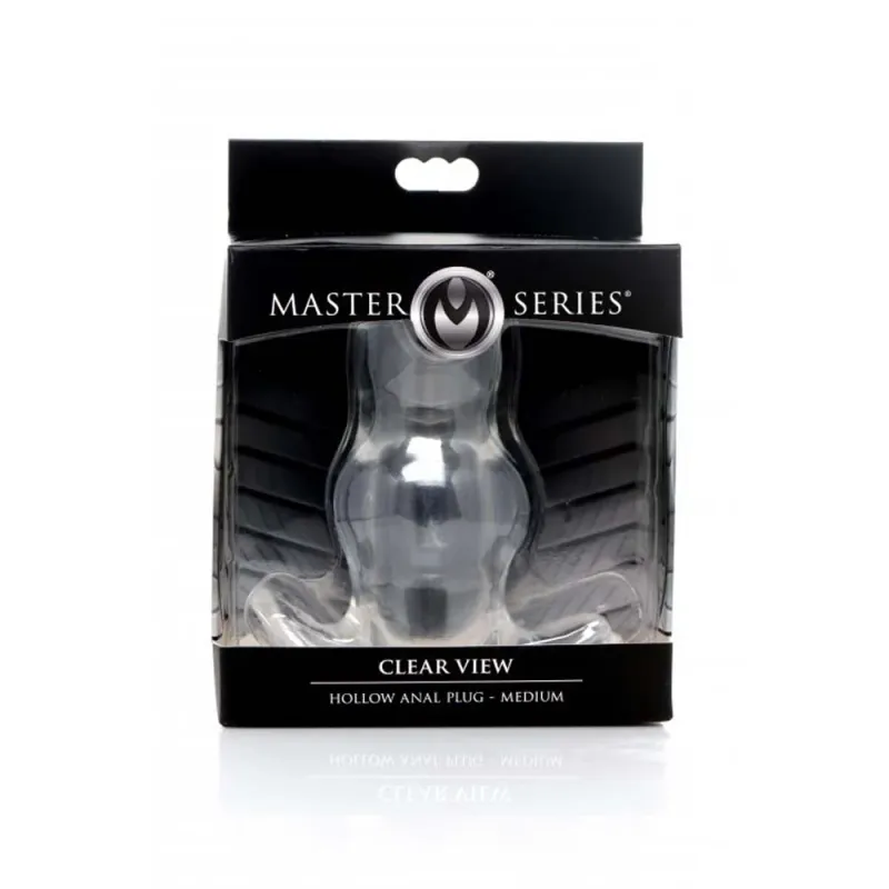 XRAG732 Clear Hollow Anal Plug Medium