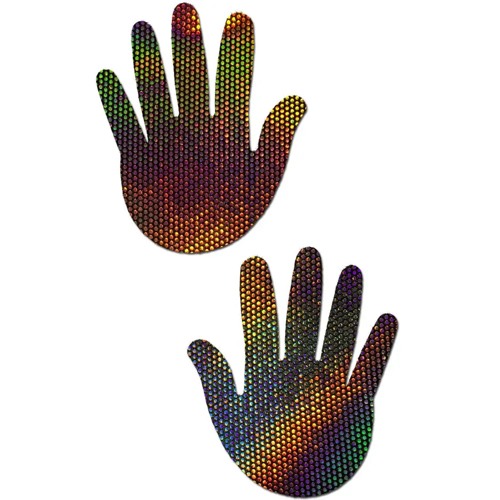 PTHND Rainbow Velvet Hand Pasties