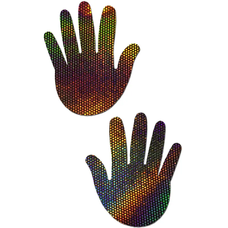 PTHND Rainbow Velvet Hand Pasties