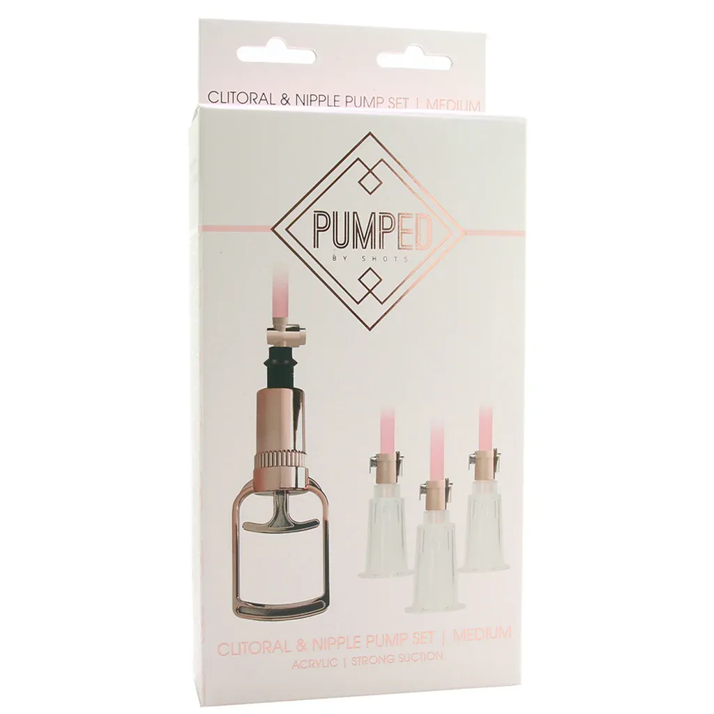 SHOTS-548443 Rose Gold Clit/Nip Pump Set