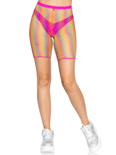 LA-8883RNBOS Rainbow Biker Short O/S