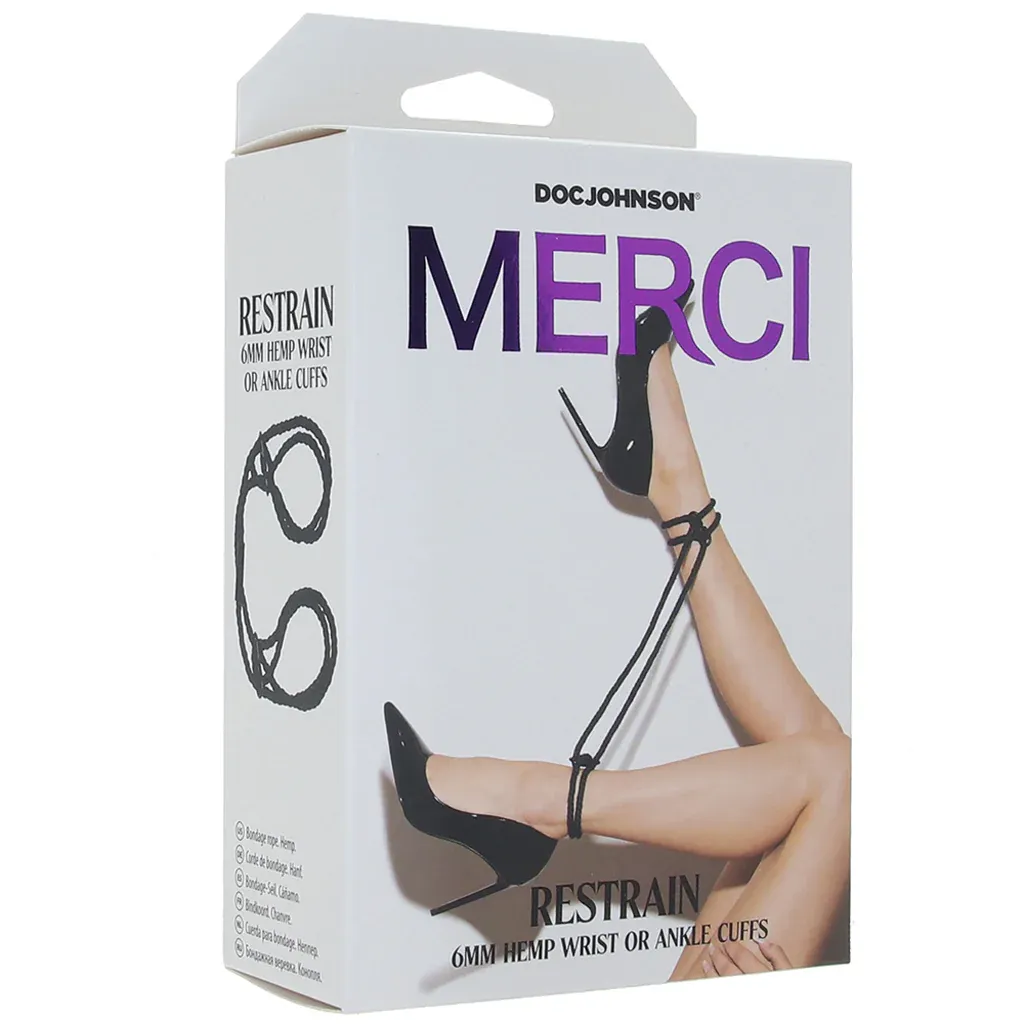 DJ-2404-62-BX Hemp Wrist/Ankle Cuff Black