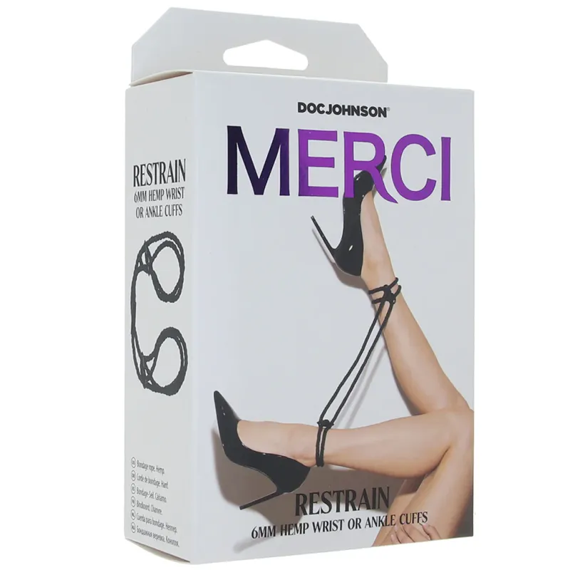 DJ-2404-62-BX Hemp Wrist/Ankle Cuff Black