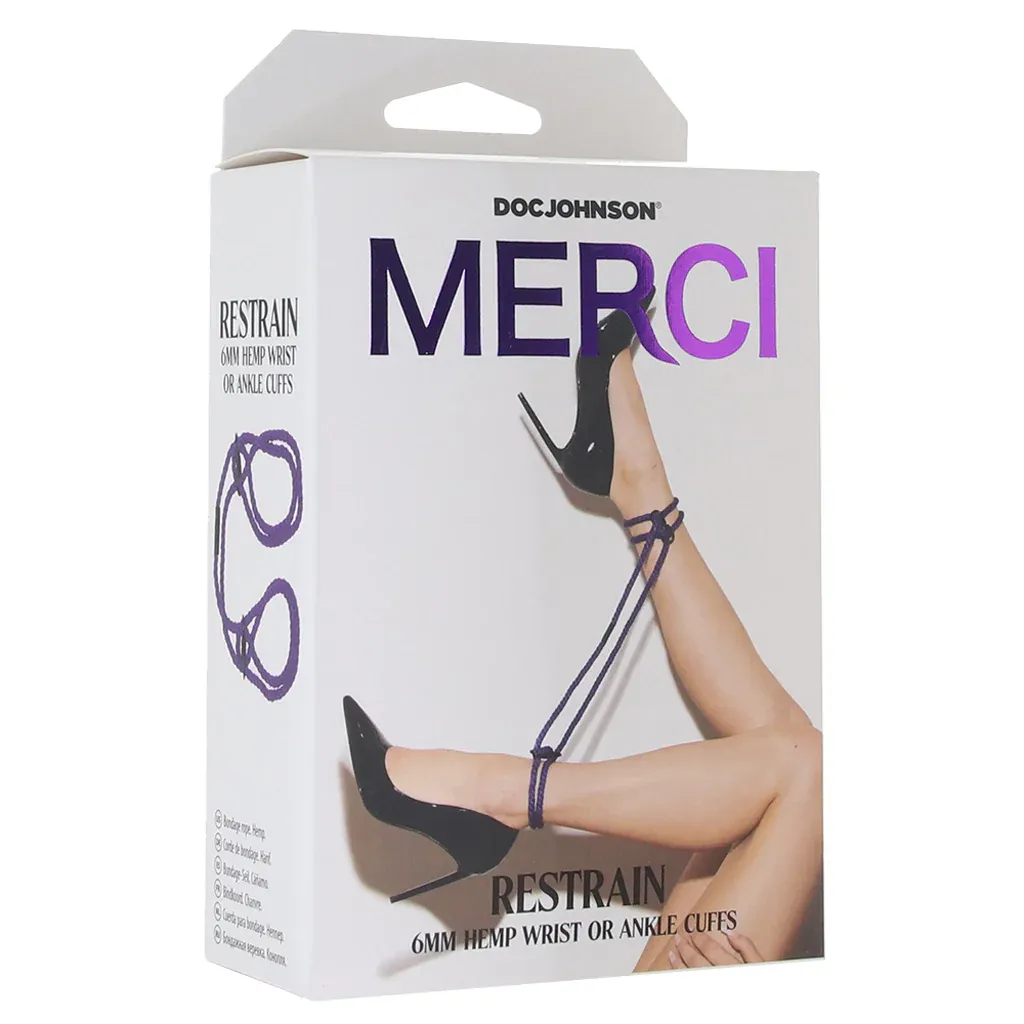 DJ-2404-63-BX Hemp Wrist/Ankle Cuff Purple