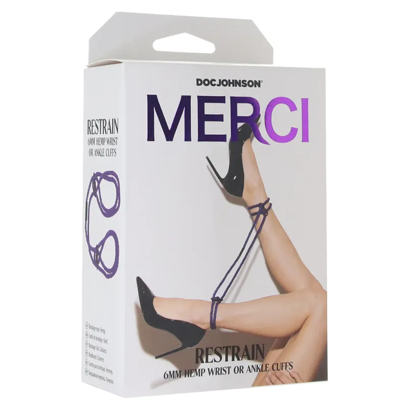 DJ-2404-63-BX Hemp Wrist/Ankle Cuff Purple