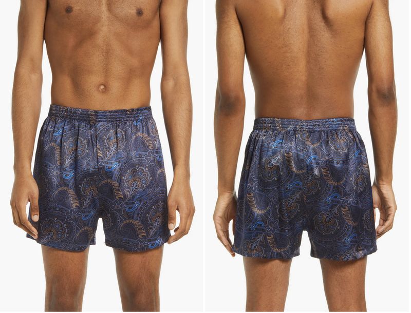 12205160 Paisley Silk Boxer Short