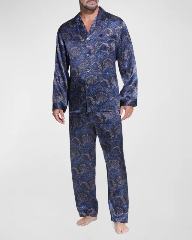 12205190 Paisley Silk Lounge Set