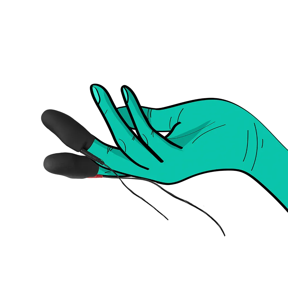 EM3108 Black Silicone Finger Electrode  &quot;EXPLORER&quot;