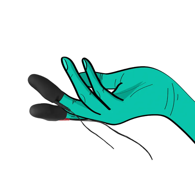 EM3108 Black Silicone Finger Electrode  &quot;EXPLORER&quot;