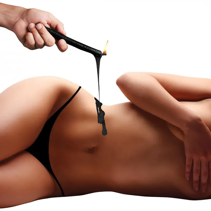 XR-036360 Black Drip Wax Play Candles