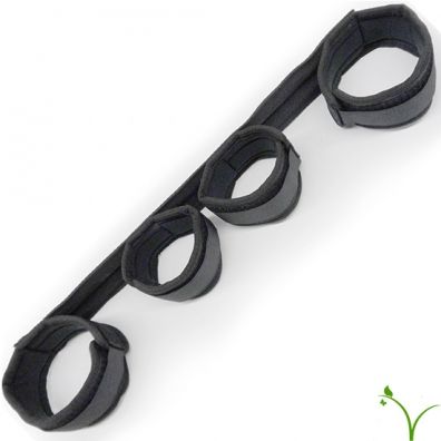 9010-blk Wrist/Ankle Spreader Bar Black O/S
