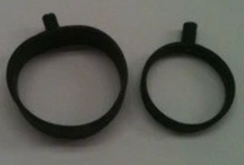 Unipolar Soft Silicone P-Ring, Color: Black