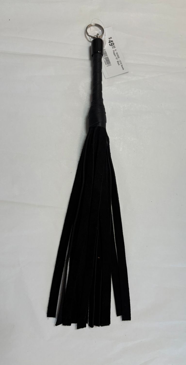 K-SUEDE-1216 Suede Flogger 12&quot; Black/Purple