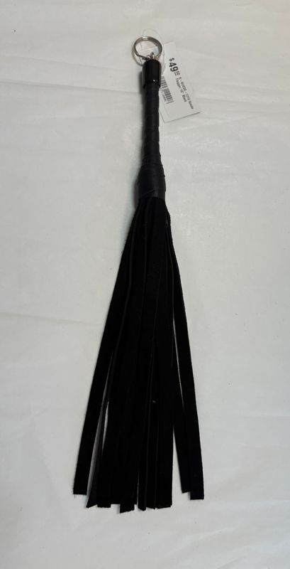 K-SUEDE-1216 Suede Flogger 12&quot; Black/Purple