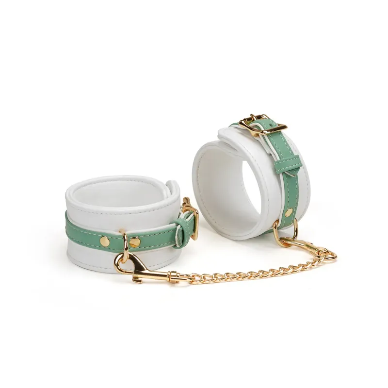 AC-80556LG White/ Green Ankle Cuffs