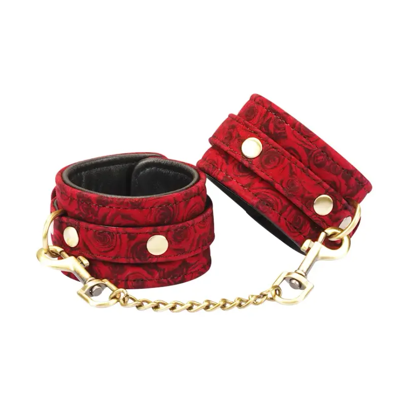 HC-80917RD Kinbaku Ukiyoe Red Hand Cuffs
