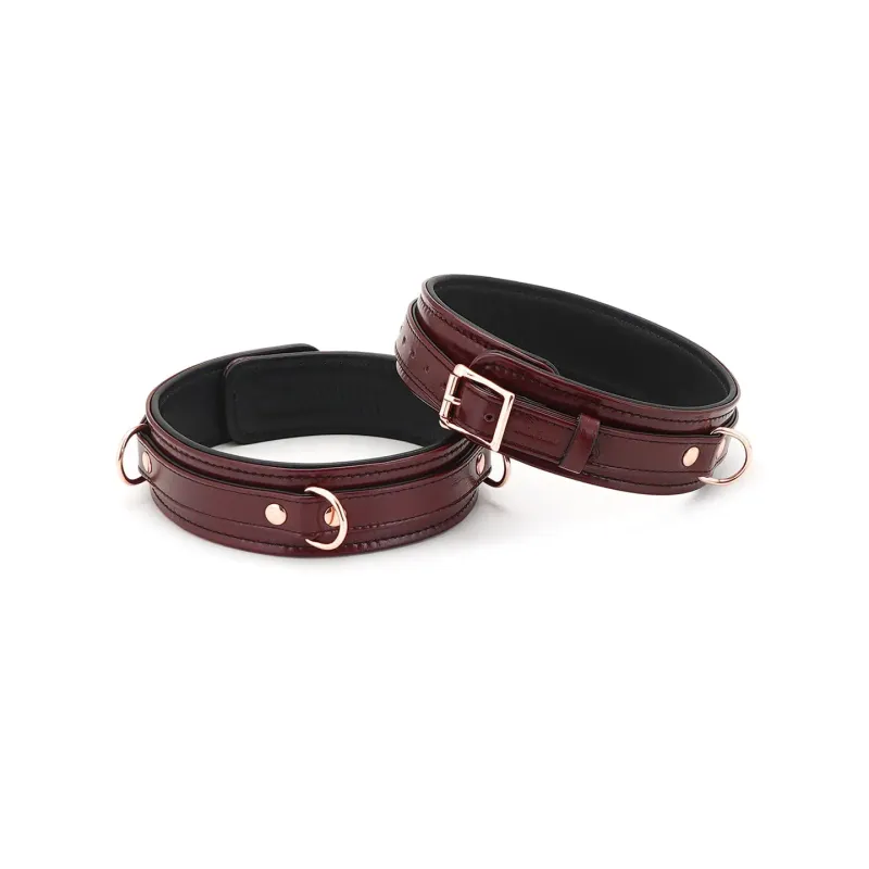 HA-80074BG Wine Red Thigh Cuffs Large