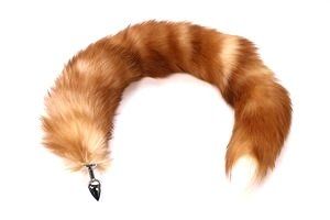 32&quot;-34&quot; Bleached Crystal Fox Tail