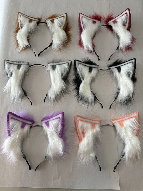 Faux Fur Ears - Wolf