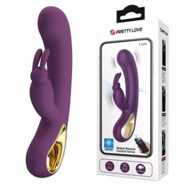 BI-014420HP Liam App Control Rabbit Vibrator Purple