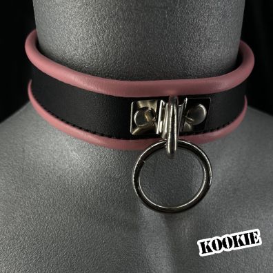 3731 Leather O Ring Collar W/ Piping