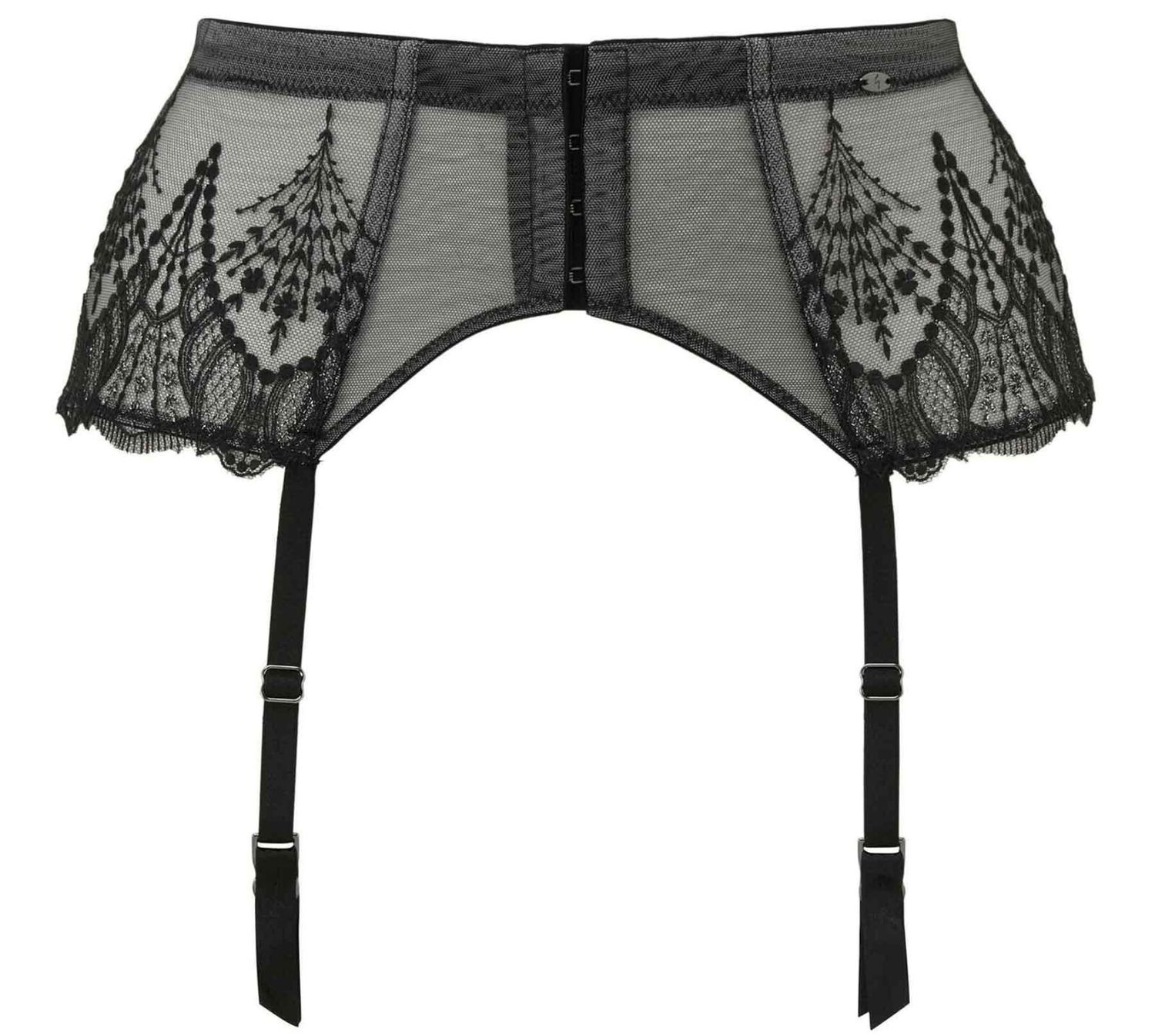 17302 VIP Twilight Garter Belt Black Medium