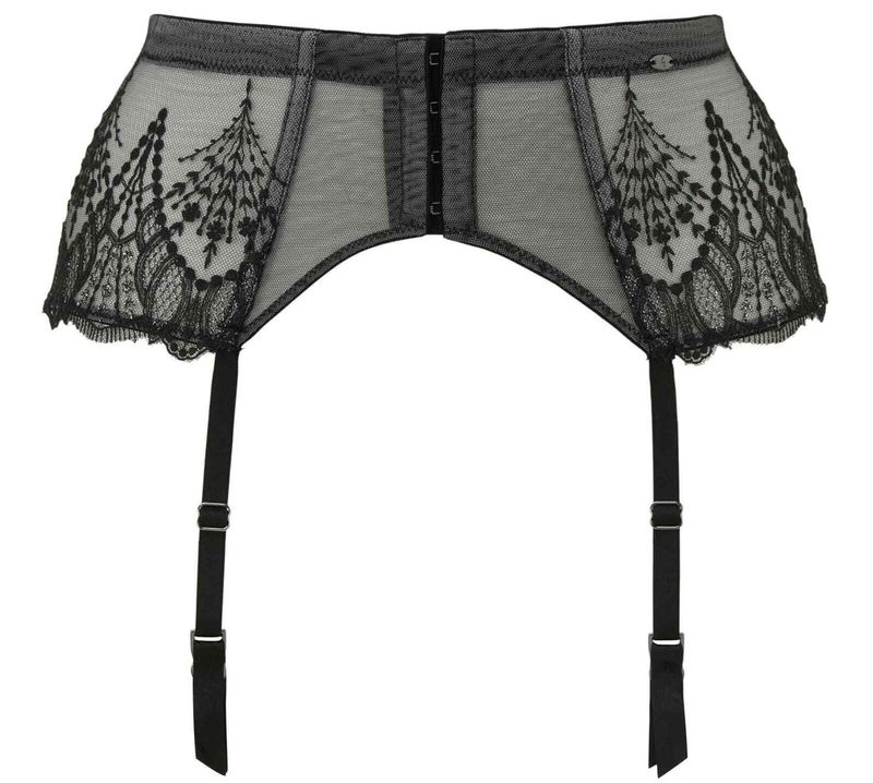 17302 VIP Twilight Garter Belt Black Medium