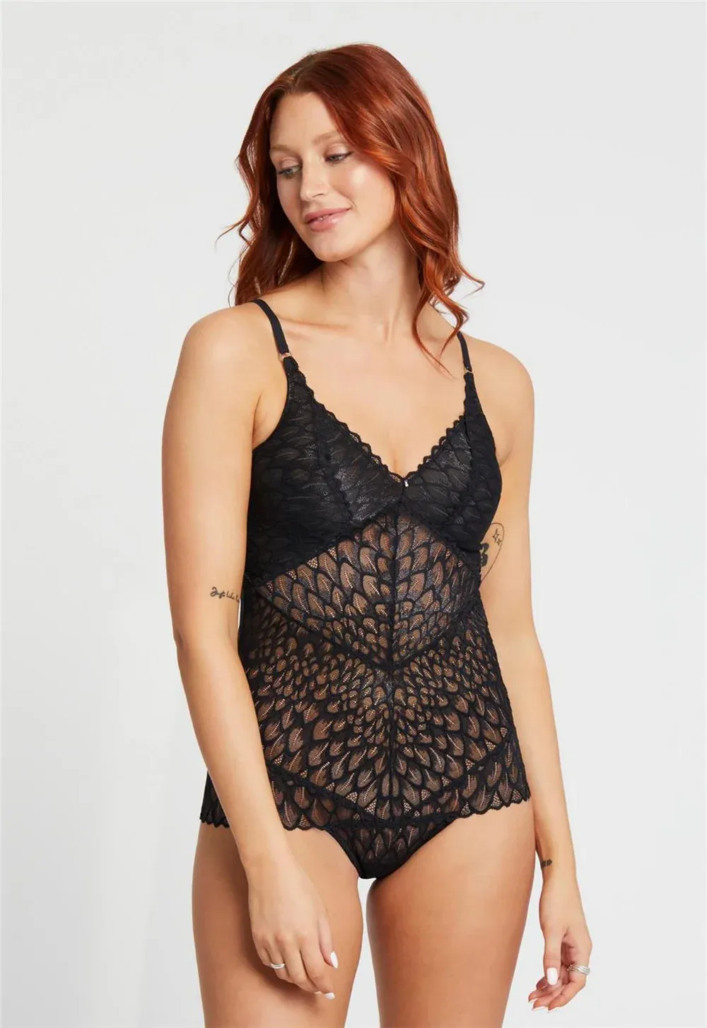 9307 Lacy Bodysuit