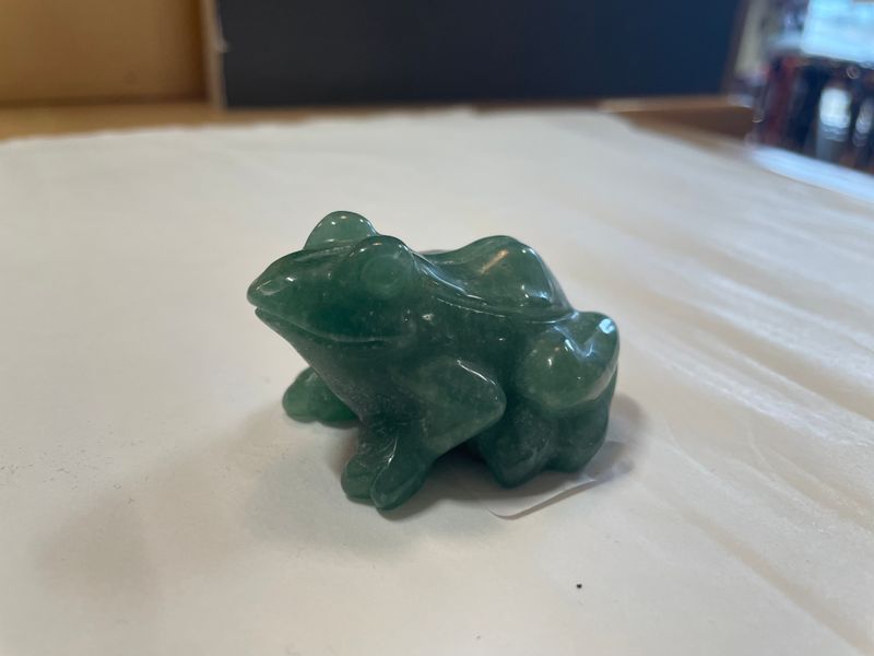 Green Aventurine Frog Carving