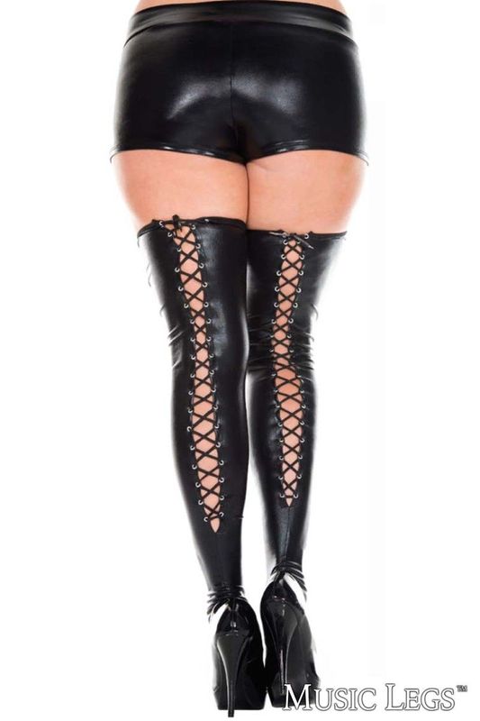 ML4888Q Lace-Up Thigh Hi Black OS Q